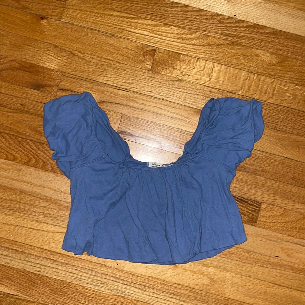 Free people blue cropped top